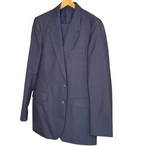 Vintage Blue Pinstripe 3pc Suit by JCPenney - 38R